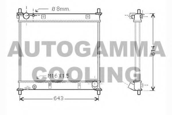 AUTOGAMMA 104371 Радіатор, охолодження двигуна