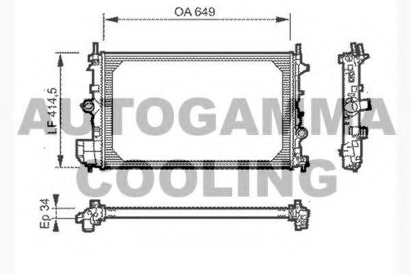 AUTOGAMMA 104505 Радіатор, охолодження двигуна