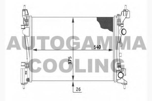 AUTOGAMMA 104556 Радіатор, охолодження двигуна
