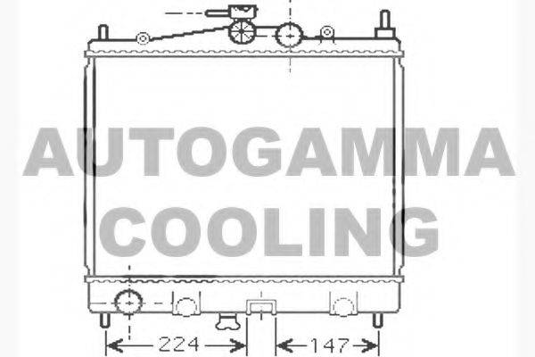 AUTOGAMMA 104598 Радіатор, охолодження двигуна