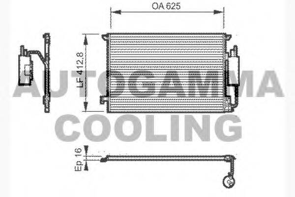 AUTOGAMMA 104625 Конденсатор, кондиціонер