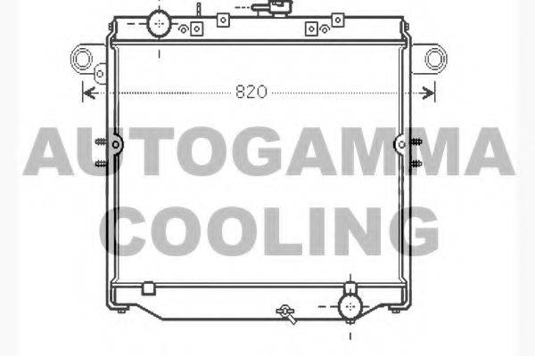 AUTOGAMMA 104738 Радіатор, охолодження двигуна