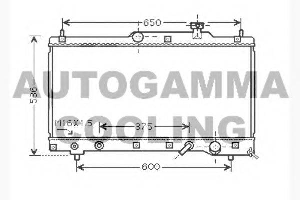 AUTOGAMMA 104744 Радіатор, охолодження двигуна