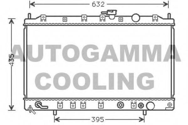 AUTOGAMMA 104857 Радіатор, охолодження двигуна