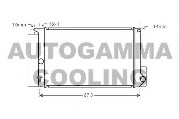 AUTOGAMMA 105179 Радіатор, охолодження двигуна