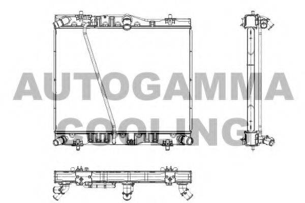 AUTOGAMMA 105876 Радіатор, охолодження двигуна