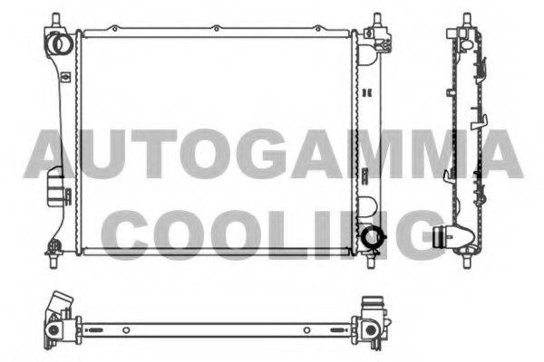 AUTOGAMMA 107123 Радіатор, охолодження двигуна