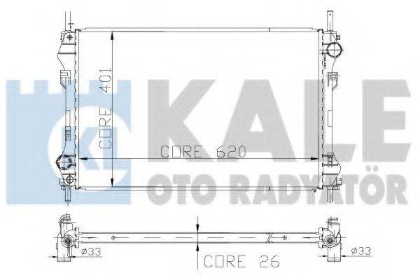 KALE OTO RADYATOR 126400 Радіатор, охолодження двигуна