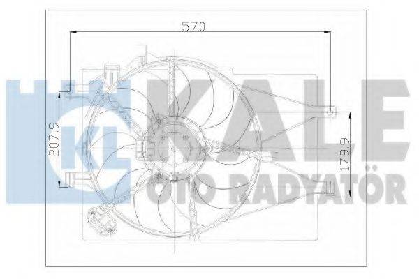 KALE OTO RADYATOR 161220 Вентилятор, охолодження двигуна
