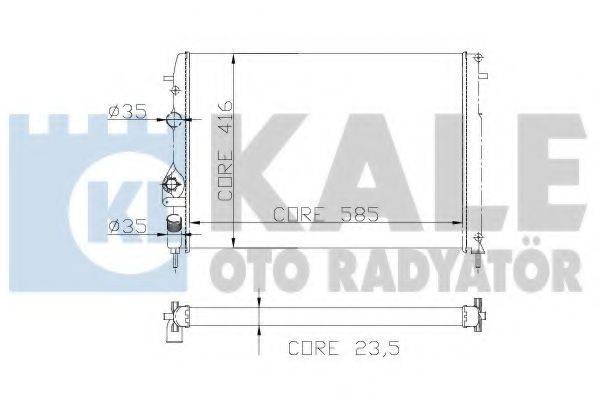 KALE OTO RADYATOR 205500 Радіатор, охолодження двигуна