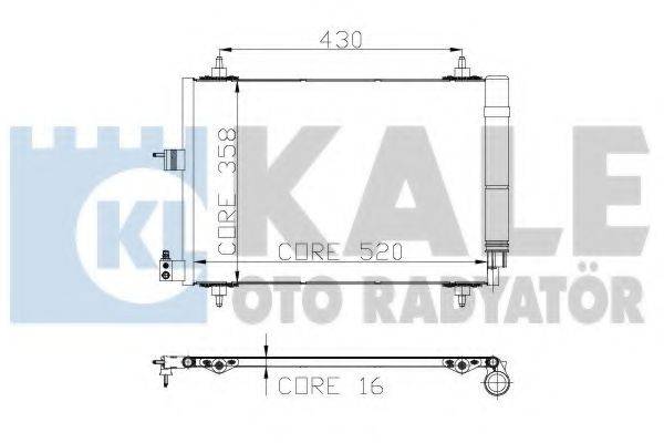 KALE OTO RADYATOR 243000 Конденсатор, кондиціонер