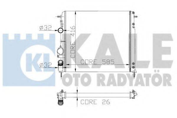 KALE OTO RADYATOR 251200 Радіатор, охолодження двигуна