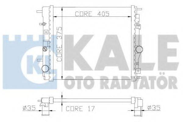 KALE OTO RADYATOR 362500 Радіатор, охолодження двигуна