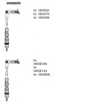 BREMI 229AB200 Комплект дротів запалювання