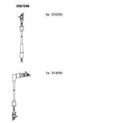 BREMI 300546 Комплект дротів запалювання