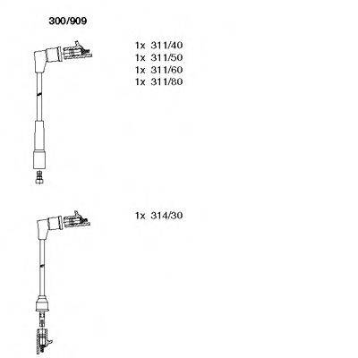 BREMI 300909 Комплект дротів запалювання