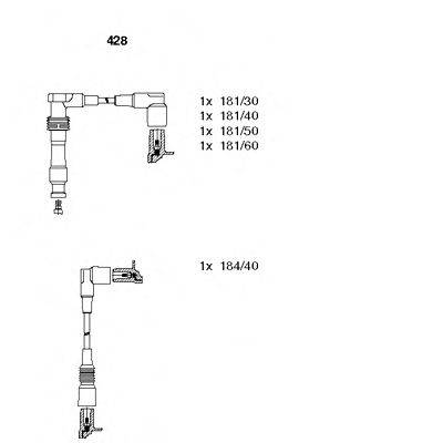 BREMI 428 Комплект дротів запалювання