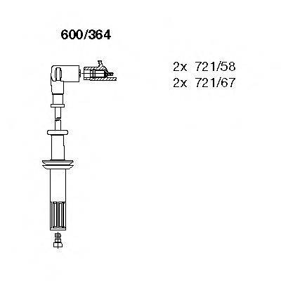 BREMI 600364 Комплект дротів запалювання