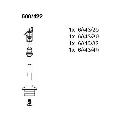 BREMI 600422 Комплект дротів запалювання