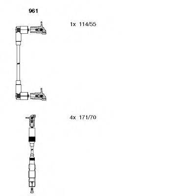 BREMI 961 Комплект дротів запалювання
