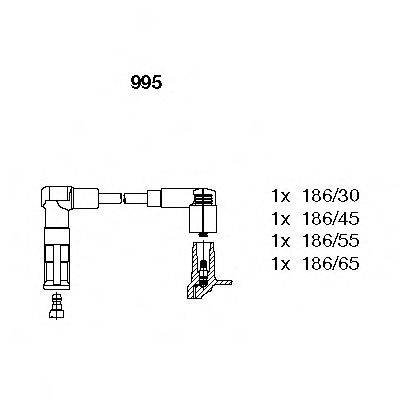 BREMI 995 Комплект дротів запалювання