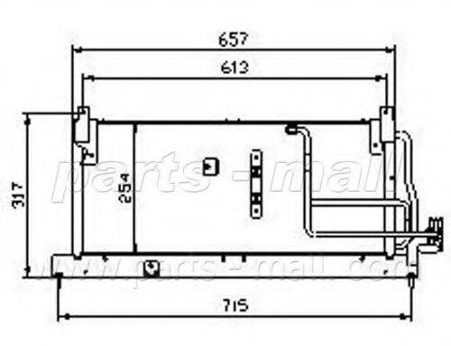 PARTS-MALL PXNC1011 Конденсатор, кондиціонер