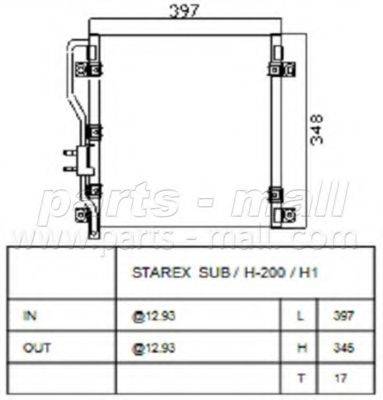 PARTS-MALL PXNCA020 Конденсатор, кондиціонер