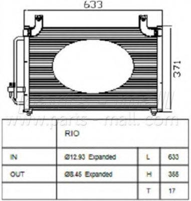 PARTS-MALL PXNCB029 Конденсатор, кондиціонер