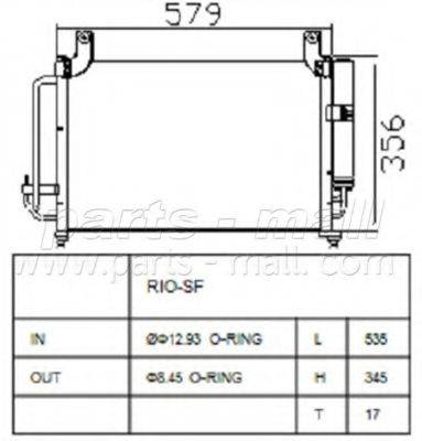 PARTS-MALL PXNCB031 Конденсатор, кондиціонер