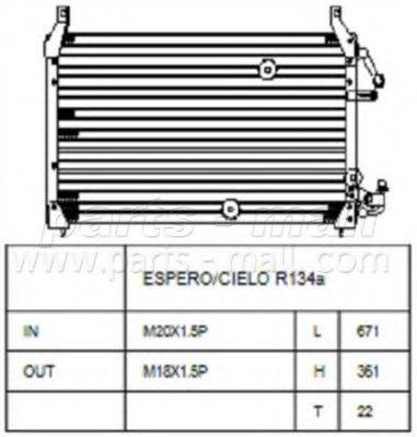 PARTS-MALL PXNCC008 Конденсатор, кондиціонер