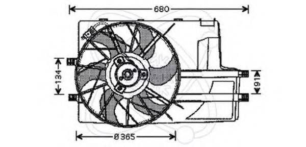 ELECTRO AUTO 32VM008 Вентилятор, охолодження двигуна