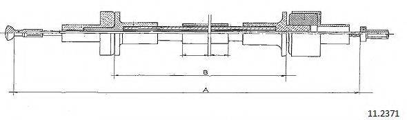 CABOR 112371 Трос, управління зчепленням