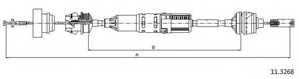 CABOR 113268 Трос, управління зчепленням