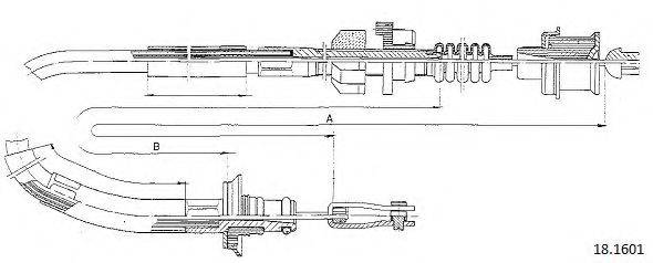 CABOR 181601 Трос, управління зчепленням