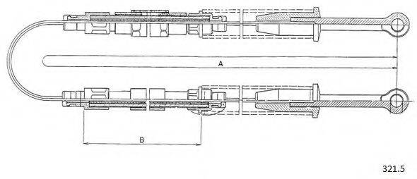 CABOR 3215 Трос, стоянкова гальмівна система