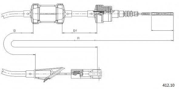 CABOR 41210 Трос, управління зчепленням