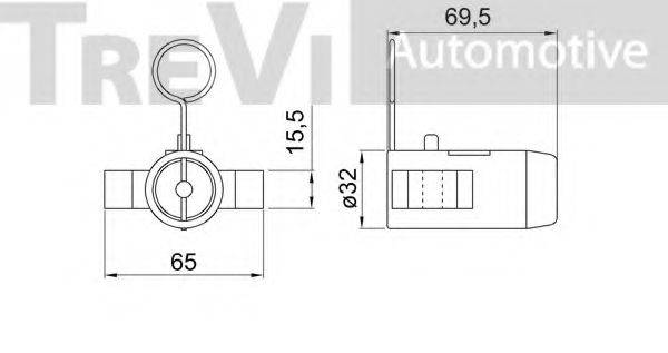 TREVI AUTOMOTIVE TD1725 Заспокійник, зубчастий ремінь