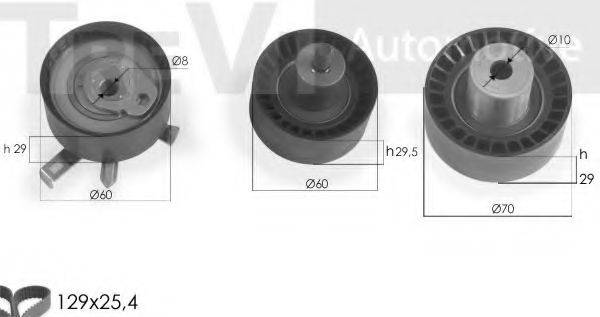 TREVI AUTOMOTIVE KD1281 Комплект ременя ГРМ