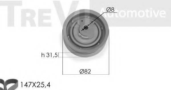 TREVI AUTOMOTIVE KD1289 Комплект ременя ГРМ