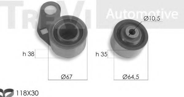 TREVI AUTOMOTIVE KD1439 Комплект ременя ГРМ