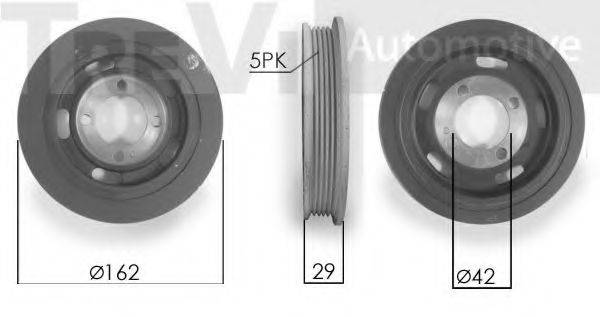 TREVI AUTOMOTIVE PC1208 Ремінний шків, колінчастий вал