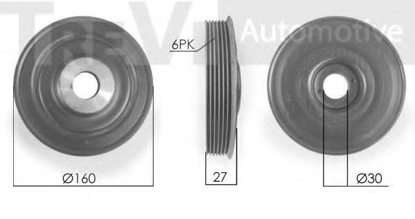 TREVI AUTOMOTIVE PC1156 Ремінний шків, колінчастий вал