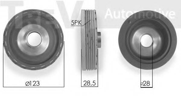 TREVI AUTOMOTIVE PC1216 Ремінний шків, колінчастий вал