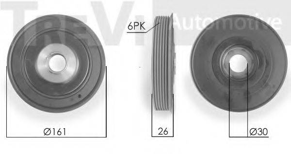 TREVI AUTOMOTIVE PC1017 Ремінний шків, колінчастий вал