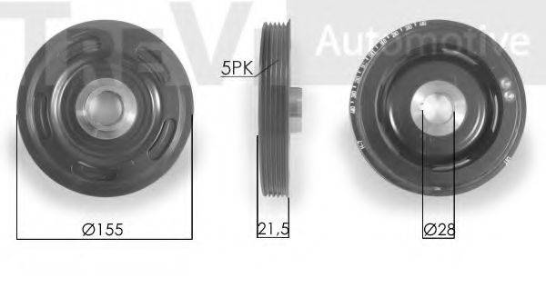 TREVI AUTOMOTIVE PC1035 Ремінний шків, колінчастий вал
