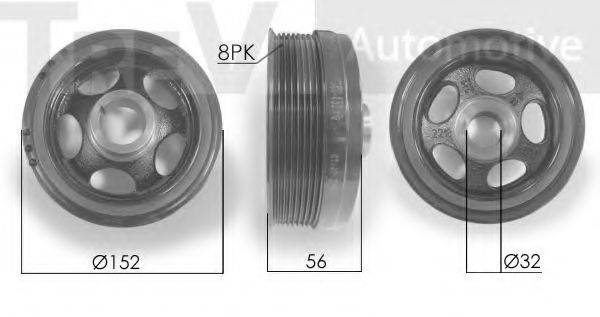 TREVI AUTOMOTIVE PC1114 Ремінний шків, колінчастий вал