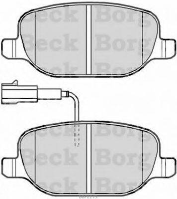 BORG & BECK BBP2279 Комплект гальмівних колодок, дискове гальмо