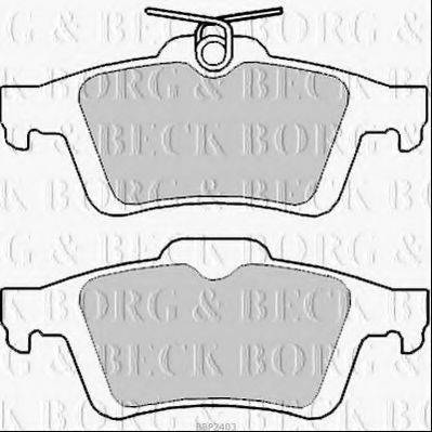 BORG & BECK BBP2403 Комплект гальмівних колодок, дискове гальмо