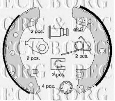 BORG & BECK BBS6097 Комплект гальмівних колодок