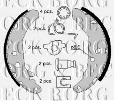BORG & BECK BBS6149 Комплект гальмівних колодок